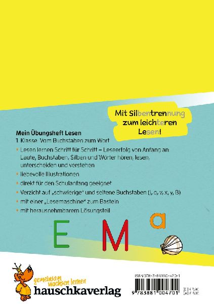 Mein Übungsheft Lesen 1. Klasse: Vom Buchstaben zum Wort