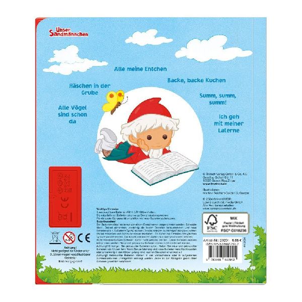 Trötsch Unser Sandmännchen Soundbuch Erste Kinderlieder