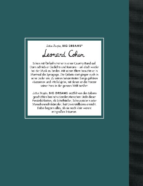 Leonard Cohen - Little People, BIG DREAMS (Deutsche Ausgabe)