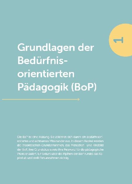 Bedürfnisorientierte Pädagogik (BoP) verstehen, einordnen, anwenden