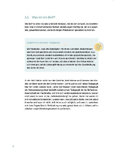 Bedürfnisorientierte Pädagogik (BoP) verstehen, einordnen, anwenden