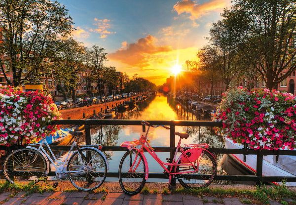 Feel Well & Puzzle 200 Teile - Fahrräder in Amsterdam