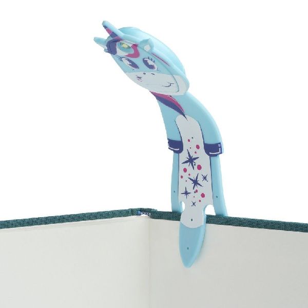 Flexilight Pals Leselicht (Einhorn) - blau - 2 in 1 Leselampe & Lesezeichen - LED Leselicht - Geschenk für Leser, Buchliebhaber - Deutsche Ausgabe