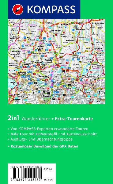 KOMPASS Wanderführer Wandertrilogie Allgäu, 84 Touren mit Extra-Tourenkarte