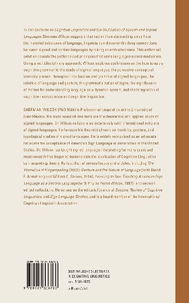 Ten Lectures on Cognitive Linguistics and the Unification of Spoken and Signed Languages