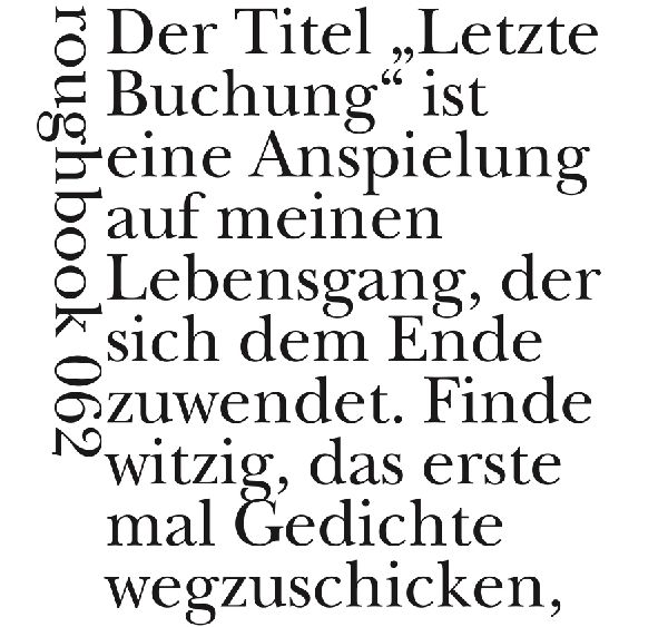 Die letzte Buchung