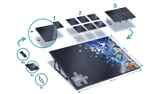 Puzzle Staffelei. 1000 Teile