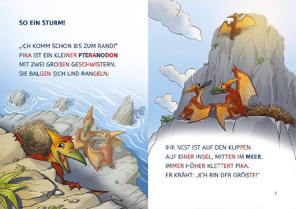 Leselöwen 1. Klasse - Abenteuer im Land der Dinos (Großbuchstabenausgabe)