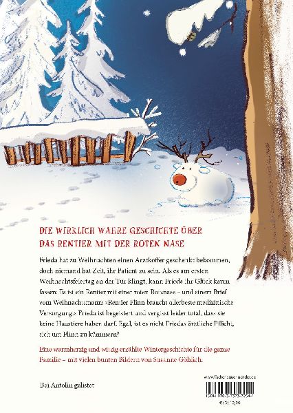 Es niest ein Rentier vor der Tür