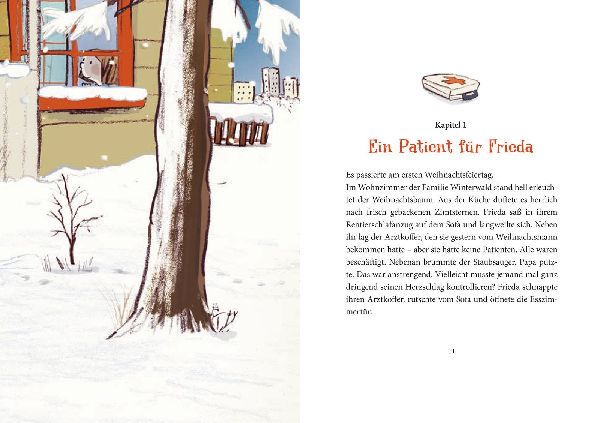 Es niest ein Rentier vor der Tür