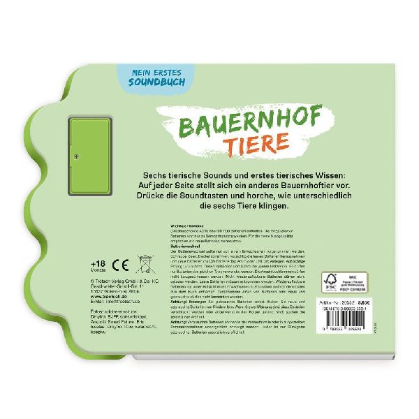 TRÖTSCH - Soundbuch Mein erstes Soundbuch Bauernhoftiere| Ab 1,5 Jahren