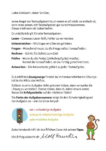 Textaufgaben 3. Klasse