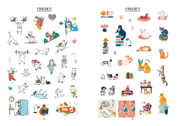 Bullet Journal Stickerbuch - Katzenliebe