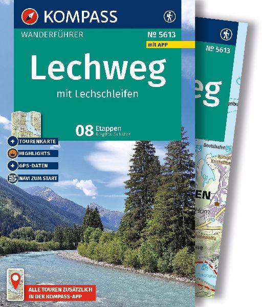 KOMPASS Wanderführer Lechweg mit Lechschleifen, 16 Touren und...
