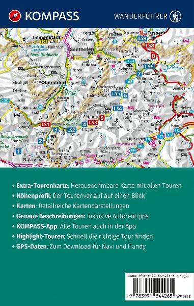KOMPASS Wanderführer Lechweg mit Lechschleifen, 16 Touren und Etappen mit Extra-Tourenkarte
