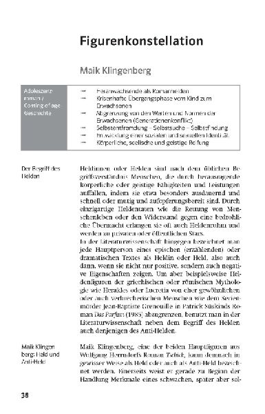 Lektürehilfen Wolfgang Herrndorf "Tschick"