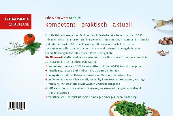 Die Nährwerttabelle