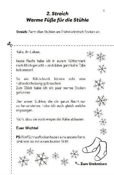 Die lustigsten Wichtelbriefe für Kinder | Zum Ausschneiden & sofort Verwenden | Interaktives Adventskalender-Buch mit Wichtelstreichen für die Wichteltür & Mitmach-Elementen | Für Erstleser und Grundschüler ab der 1. Klasse