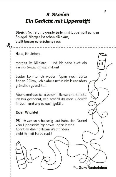 Die lustigsten Wichtelbriefe für Kinder | Zum Ausschneiden & sofort Verwenden | Interaktives Adventskalender-Buch mit Wichtelstreichen für die Wichteltür & Mitmach-Elementen | Für Erstleser und Grundschüler ab der 1. Klasse