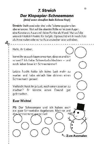 Die lustigsten Wichtelbriefe für Kinder | Zum Ausschneiden & sofort Verwenden | Interaktives Adventskalender-Buch mit Wichtelstreichen für die Wichteltür & Mitmach-Elementen | Für Erstleser und Grundschüler ab der 1. Klasse