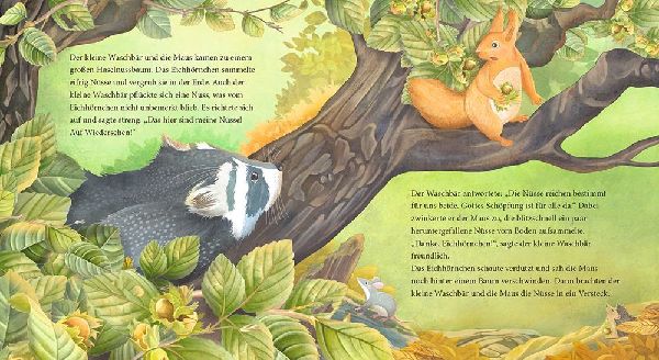 Der kleine Waschbär findet neue Freunde - ein Bilderbuch für Kinder ab 2 Jahren