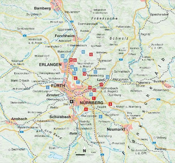 Naturpfade rund um Nürnberg, Fürth und Erlangen