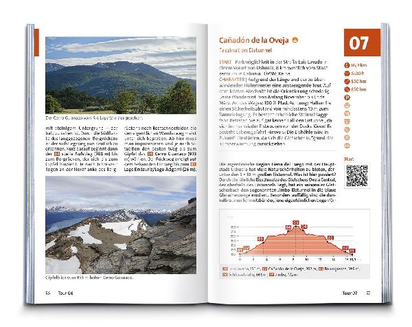 KOMPASS Wanderführer Patagonien und Feuerland, 55 Touren mit Extra-Tourenkarte