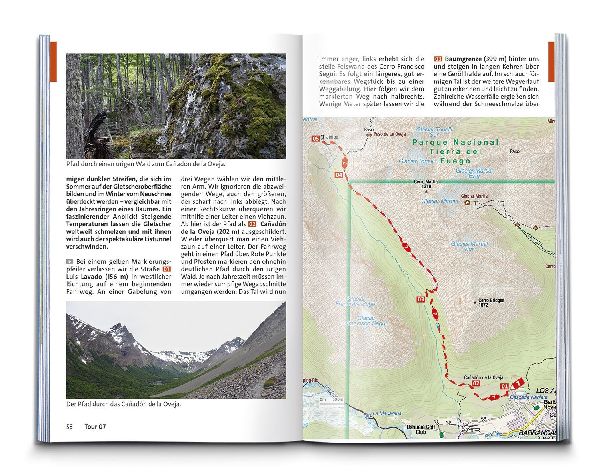 KOMPASS Wanderführer Patagonien und Feuerland, 55 Touren mit Extra-Tourenkarte