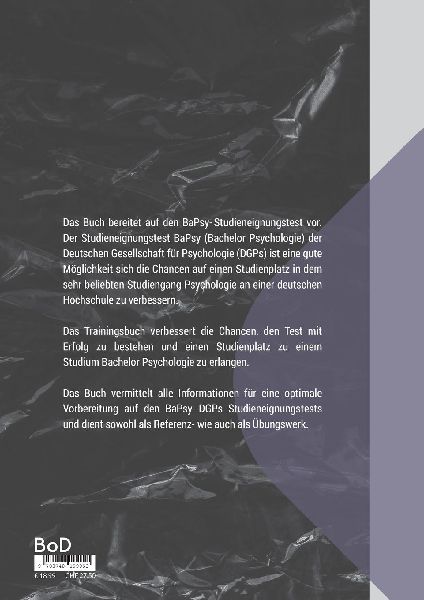 Trainingsbuch für den BaPsy-Studieneingangstest