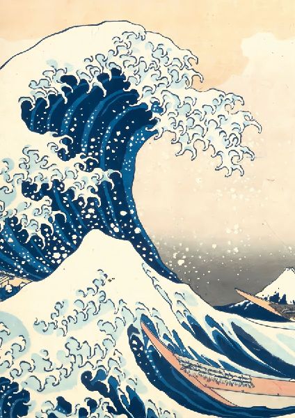 Notizbuch A4 dotted - 100 Seiten Soft Cover - Hokusai: Die gro...