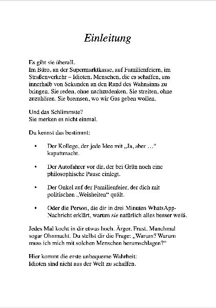 WIE MAN MIT IDIOTEN UMGEHT
