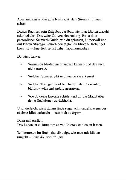 WIE MAN MIT IDIOTEN UMGEHT