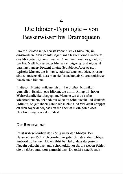 WIE MAN MIT IDIOTEN UMGEHT
