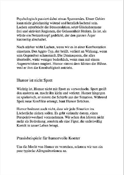 WIE MAN MIT IDIOTEN UMGEHT