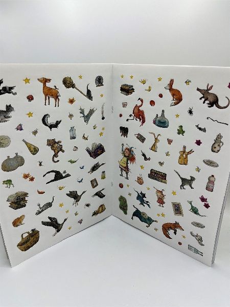 Frida, die kleine Waldhexe. Glitzersticker-Spaß. Gestalte Fridas zauberhaften Hexenwald