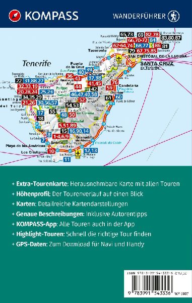 KOMPASS Wanderführer Teneriffa, 90 Touren mit Extra-Tourenkarte