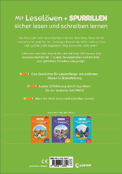 Leselöwen - Lesen und schreiben lernen mit Spurrillen - Eine ponystarke Freundschaft