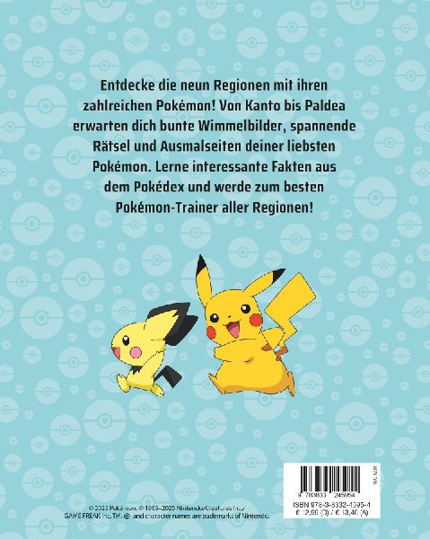 Pokémon: Willkommen in den neun Regionen! - Suchen - Rätseln - Ausmalen