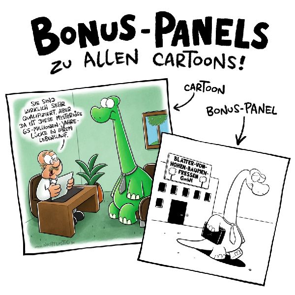 NICHTLUSTIG Cartoons 2022-2024
