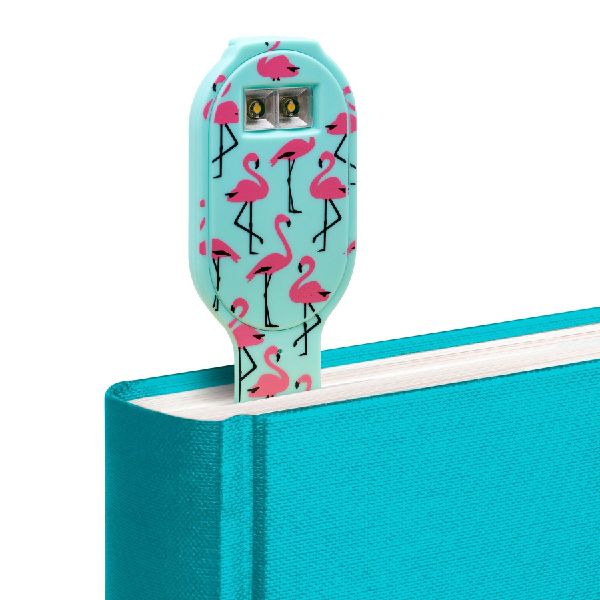 Flexilight RC (Flamingo) - wiederaufladbares Leselicht - 2 in 1 Leselampe & Lesezeichen - LED Leselicht - Geschenk für Leser, Buchliebhaber - Deutsche Ausgabe