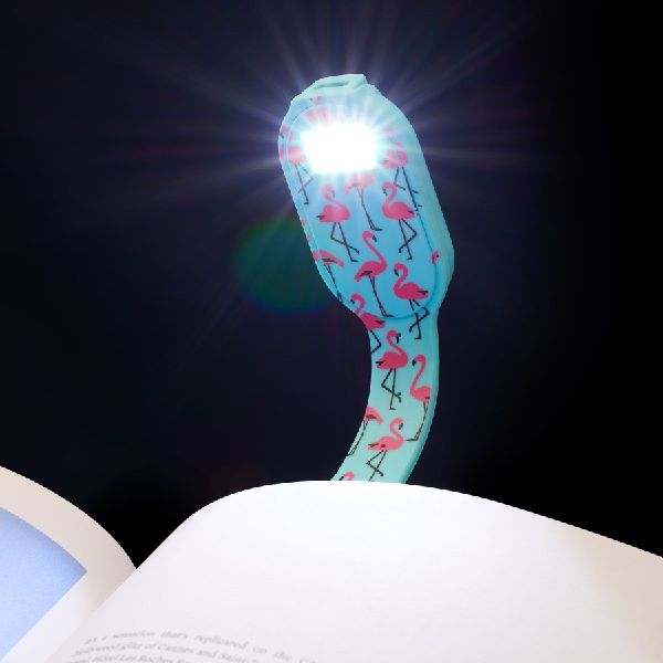 Flexilight RC (Flamingo) - wiederaufladbares Leselicht - 2 in 1 Leselampe & Lesezeichen - LED Leselicht - Geschenk für Leser, Buchliebhaber - Deutsche Ausgabe