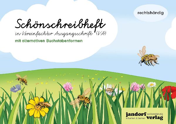 Schönschreibheft in VA - rechtshändig - Vereinfachte Ausgang...