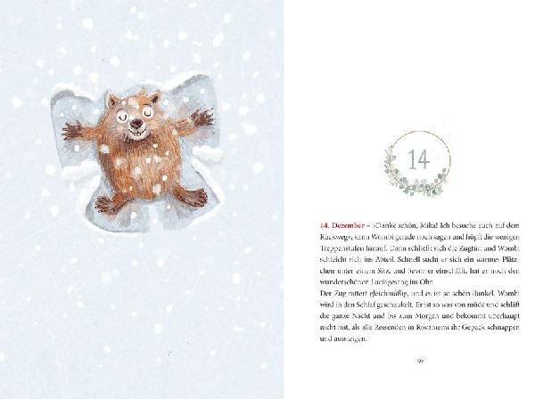Ein Wombat im Schnee. Adventsgeschichte zum Vorlesen in 24 Kapiteln