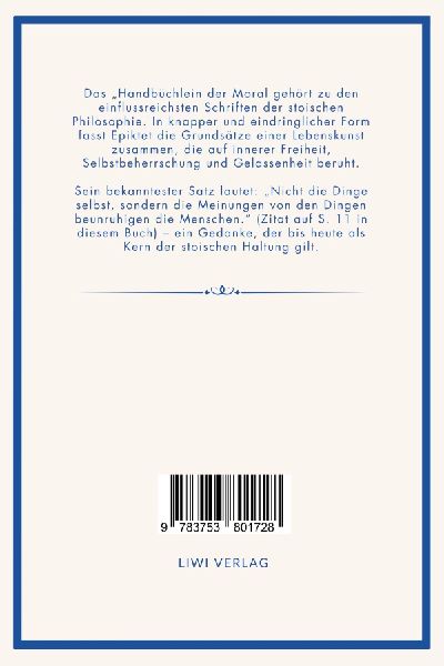 Epiktet: Handbüchlein der Moral