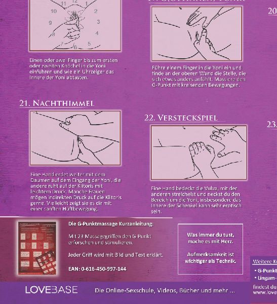 Yoni-Massage Kurzanleitung (2020) - 23 Massage-Techniken für die Tantramassage und mehr Genuss beim Sex - Praktische Schnellübersicht und Spickzettel -