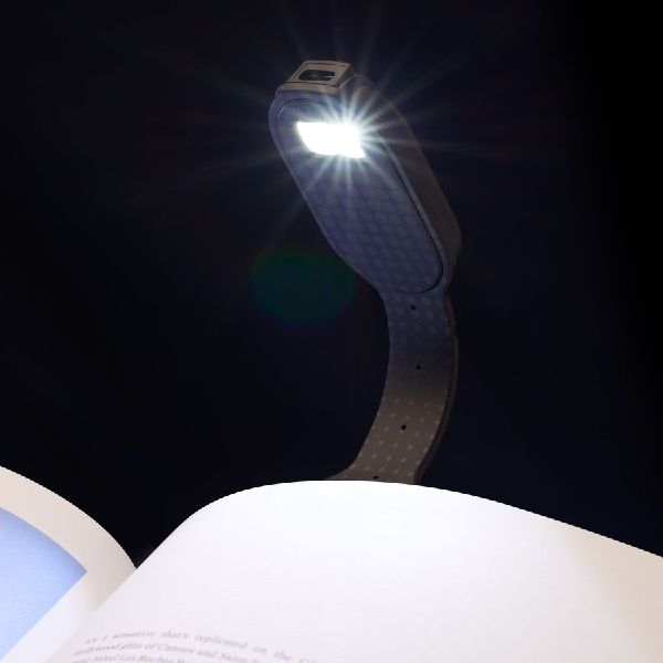 Flexilight RC (Black Dots) - wiederaufladbares Leselicht - 2 in 1 Leselampe & Lesezeichen - LED Leselicht - Geschenk für Leser, Buchliebhaber - Deutsche Ausgabe
