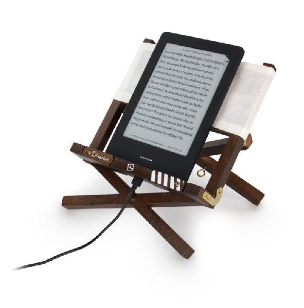 Director's Bookchair Weiß | Buchständer | Leseständer | Tablethalter aus Holz | Lesehilfe | Für Bücher, E-Reader und Tablets