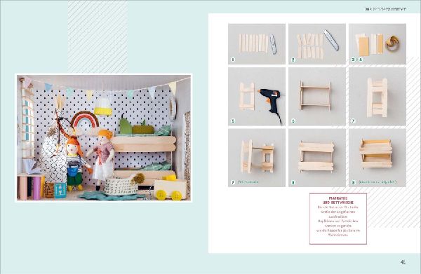 Mein Puppenhaus aus 100% Recyclingmaterial. Inklusive Möbel, Figuren und Zubehör