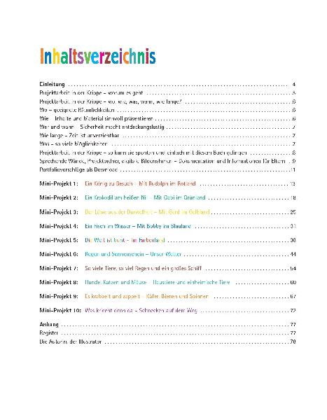 Mini-Projekte für Krippenkinder