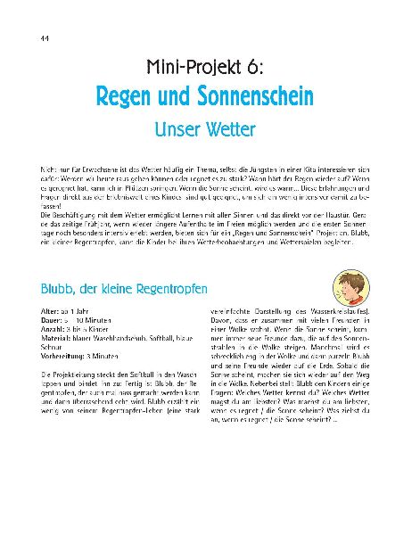 Mini-Projekte für Krippenkinder